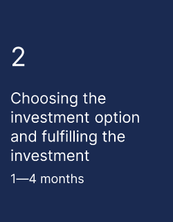 Choosing the investment option and fulfilling the investment