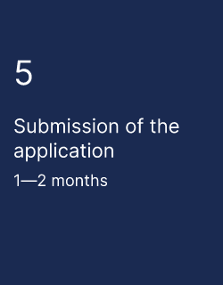 Submission of the application